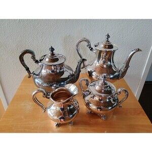 Reed & Barton Coffee And Tea Set 5600 5 Pc - Custom Engraving 1949 (See Photo)